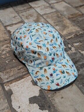 Sprints "Jungle Beer Jags" OG Running Hat - Light Blue Jaguar & Beer Print Cap